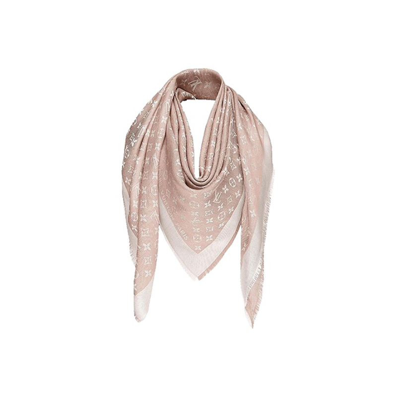 LOUIS VUITTON Silk wool Blend Knit Scarves Unisex