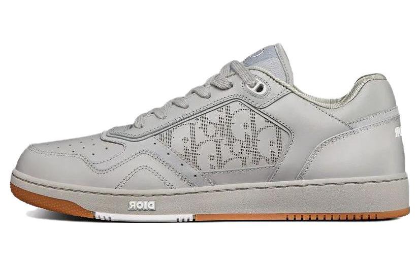 DIOR B27 Low Gray Oblique Leather