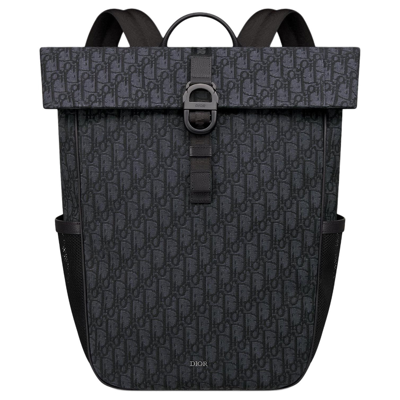 DIOR Jacquard Calfskin With Cotton Backpack Men's Black