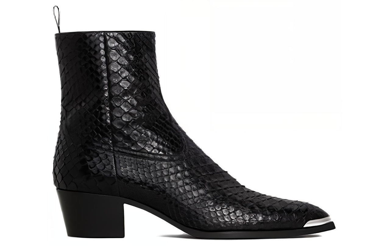 CELINE Ankle Boots 5cm Women's Black