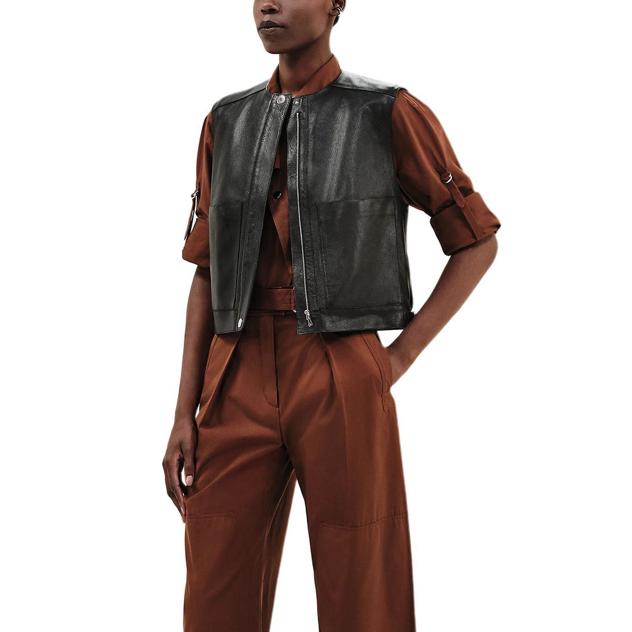 HERMES Vests Women's Black
