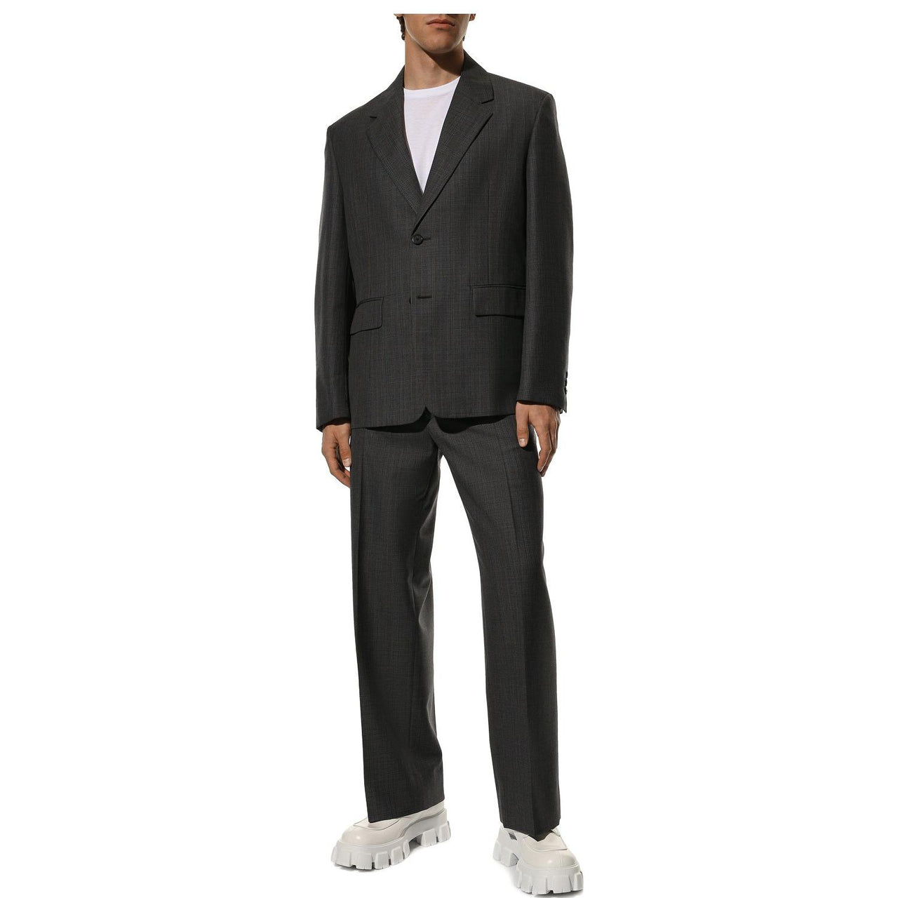 PRADA Prince Of Wales check Single breasted Blazer