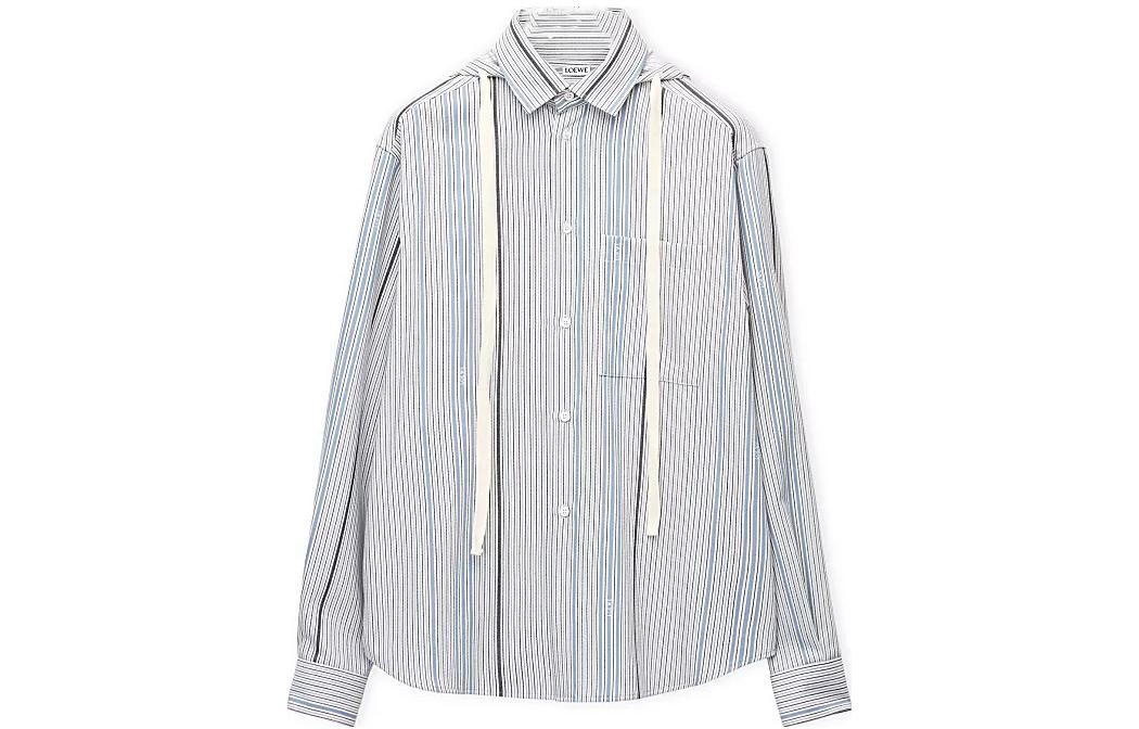 LOEWE Jacquard Hooded Wool And Cotton Shirt