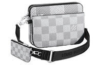LOUIS VUITTON Trio Coated Canvas Men's 3-in-1 Messenger Bag Shoulder Bag Crossbody Bag Medium Size Men's Light Gray