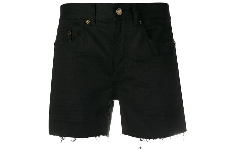 SAINT LAURENT Distressed Denim Shorts