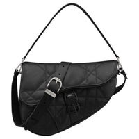 DIOR Saddle Calfskin Handbag, Shoulder Bag Men's Black