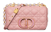 DIOR Caro Calfskin Shoulder Bag, Crossbody Bag, Handbag Small Size Women's Pink