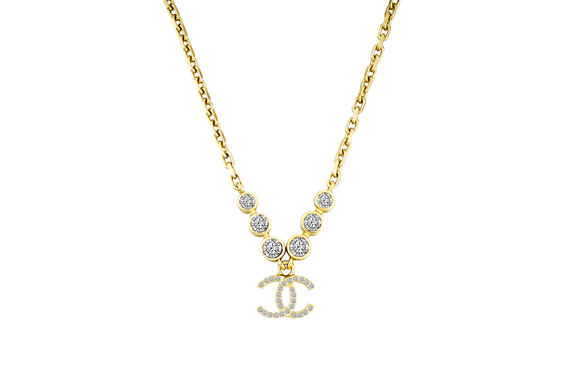 CHANEL Metal Necklaces Women's Gold