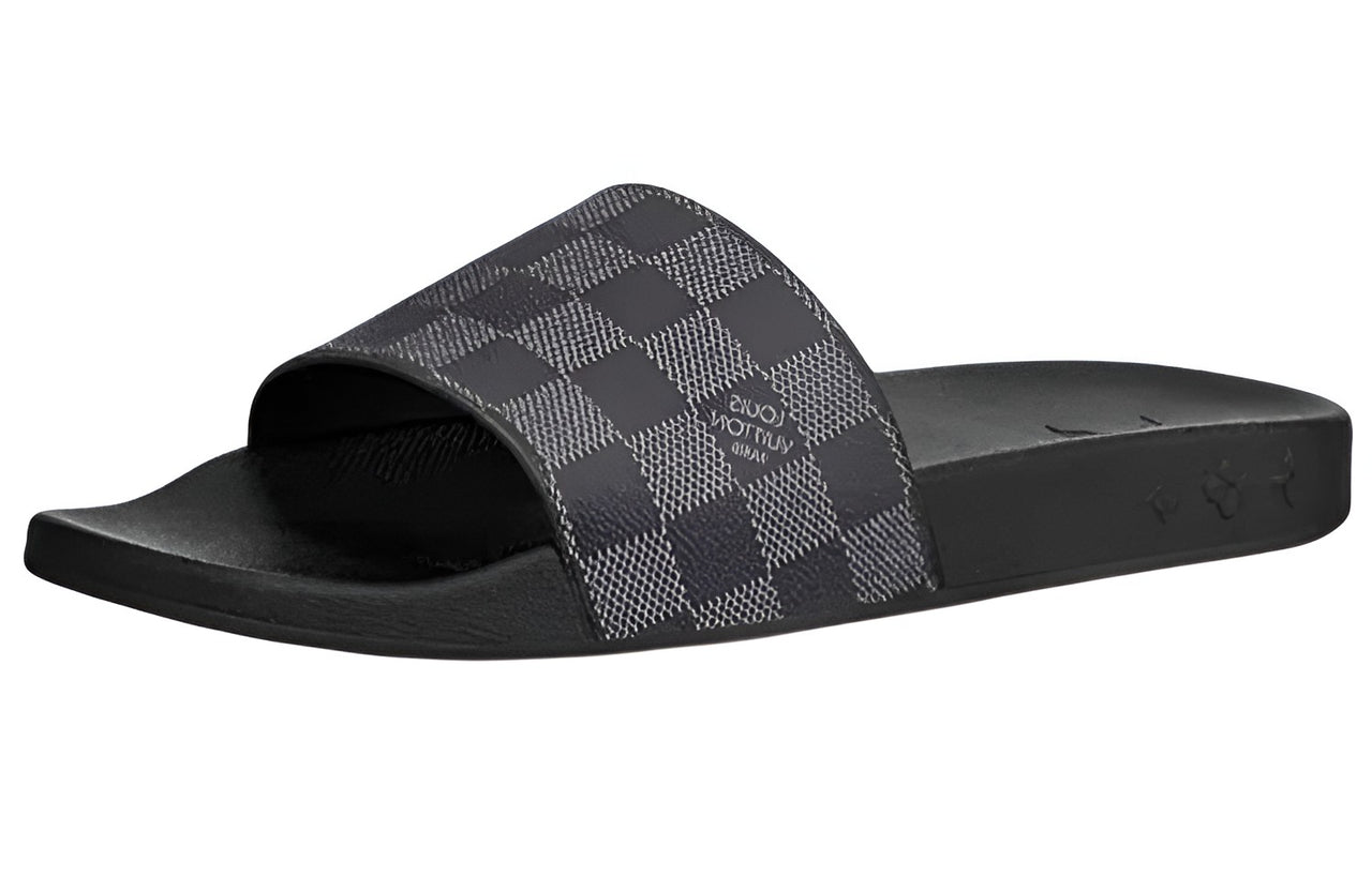 LOUIS VUITTON Waterfront Stylish Sandals Men's Black