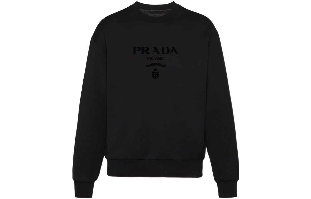PRADA Chenille Logo Crewneck Sweatshirt