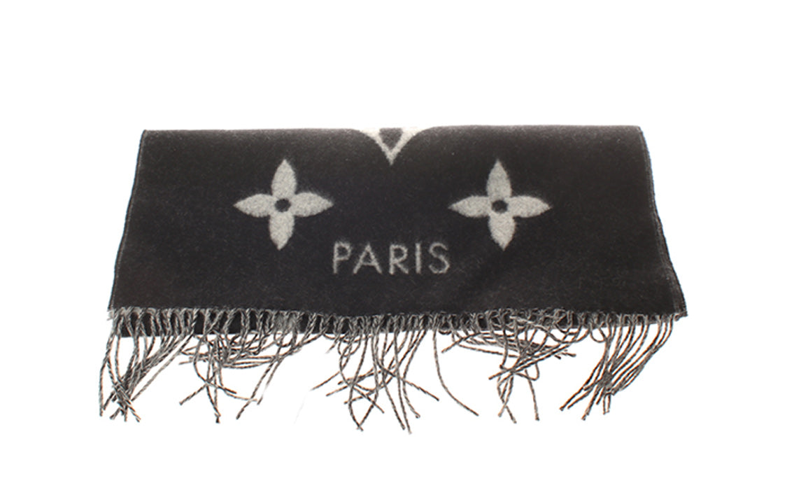 LOUIS VUITTON Knit Scarves Unisex Black