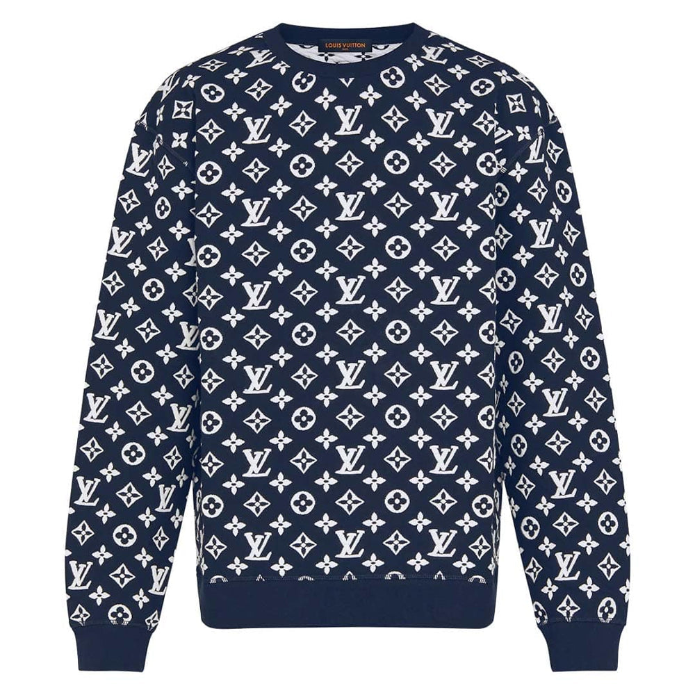 LOUIS VUITTON Lv Monogram Jacquard Crewneck