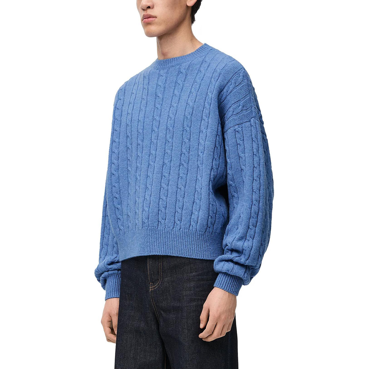 LOEWE FW24 Sweater Men Multicolor Blue