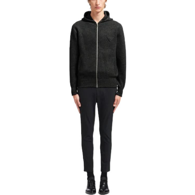 PRADA Cashmere Knitted Zip up Hoodie