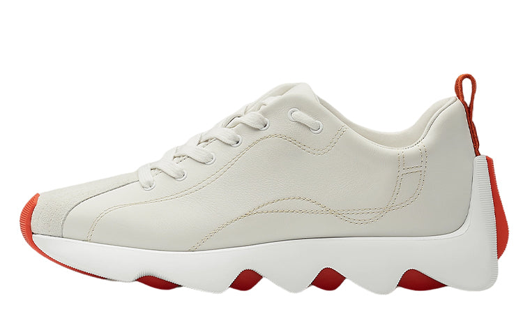 HERMES Cushioning Low-Top Casual Shoes Women's White