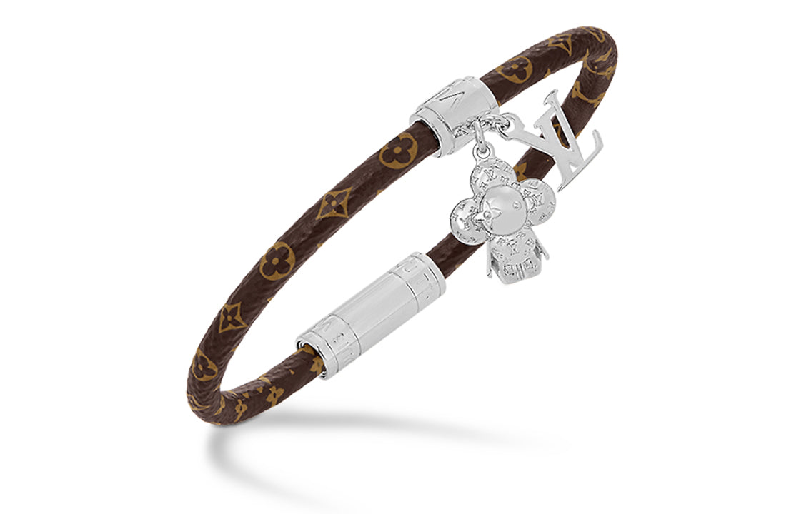 LOUIS VUITTON Icon Vivienne Leather Bangles Men's Brown