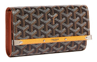 GOYARD MONTE-CARLO Canvas With Leather Clutches Crossbody Bags Mini Women's Black/Brown