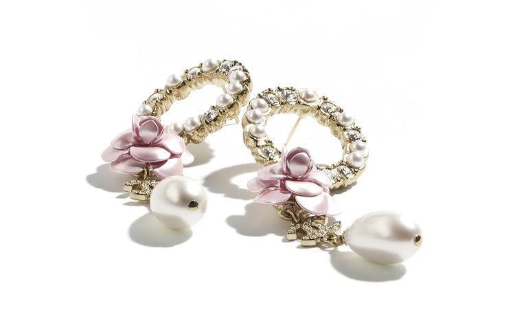 CHANEL Earrings Women's Gold