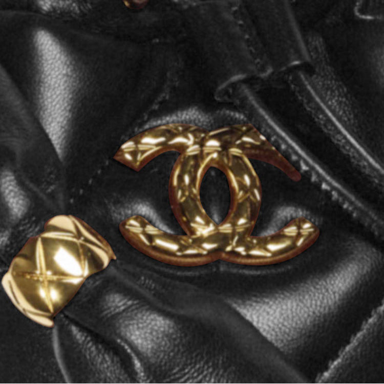 CHANEL Polished Lambskin Bucket Bag Handbag Shoulder Bag Crossbody Bag Women's Black