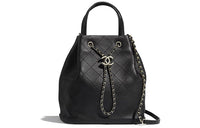 CHANEL Calfskin Handbag, Crossbody Bag, Shoulder Bag Large Size Women's Black