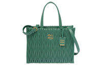 MIU MIU Matelassé Sheepskin Tote Bag Shopping Bag Shoulder Bag Crossbody Bag Handbag Women's Dan Shen Green