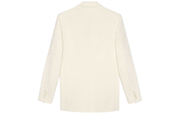SAINT LAURENT Business Suits Men White Limestone