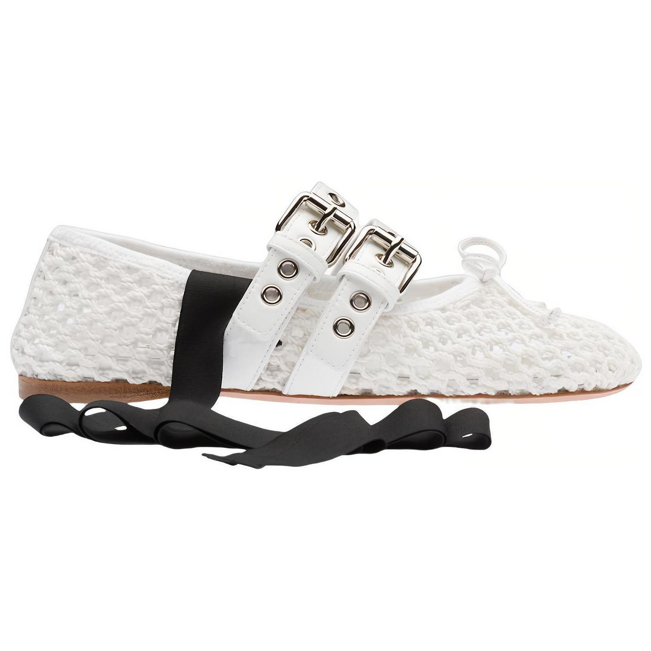 MIU MIU Flat Casual Single Shoes Women's White