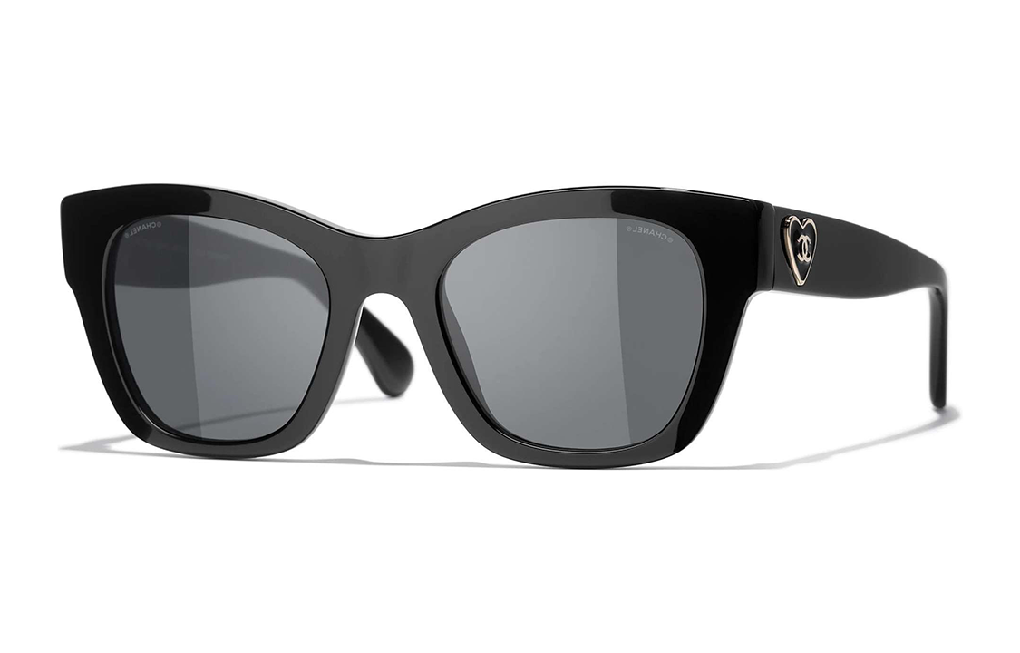 CHANEL Plate Frame Square Sunglasses Unisex