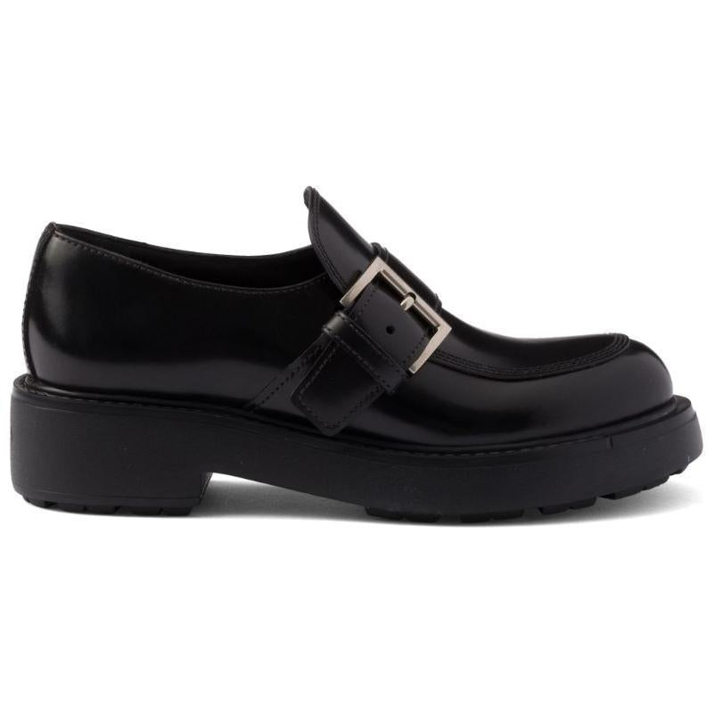 PRADA Brushed Loafers Women's Black