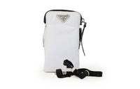 PRADA Nylon Cell Phone Pouch Unisex White