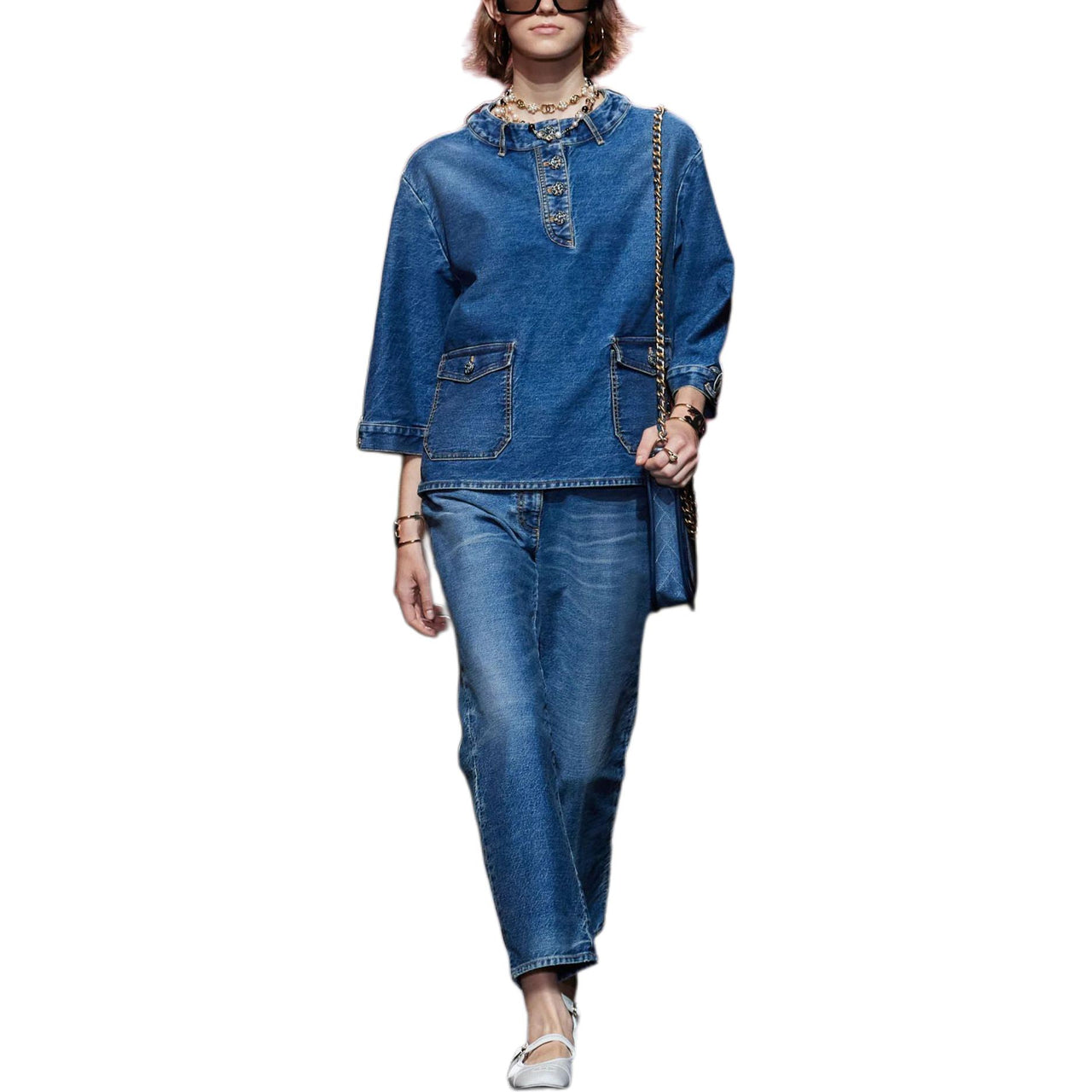 CHANEL 24 Spring Summer New Arrivals Shirt Women's Blue
