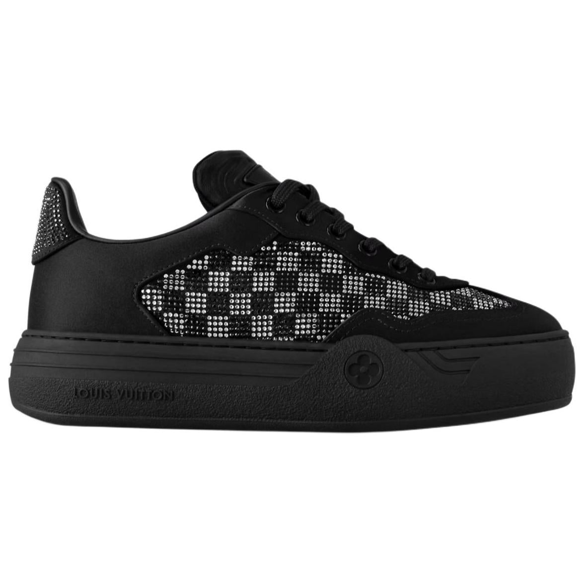 LOUIS VUITTON Groovy Low Top Skateboard Shoes Men's Black