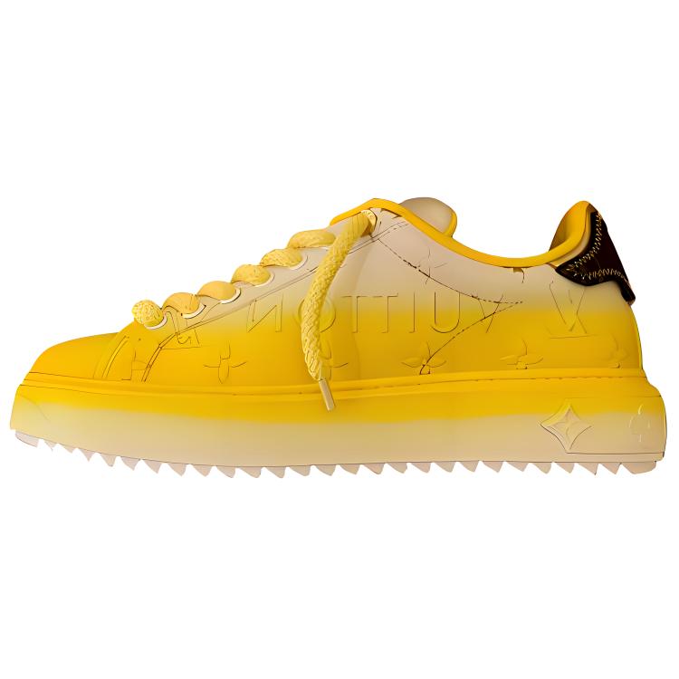 LOUIS VUITTON Low-Top Skateboard Shoes Women's Yellow