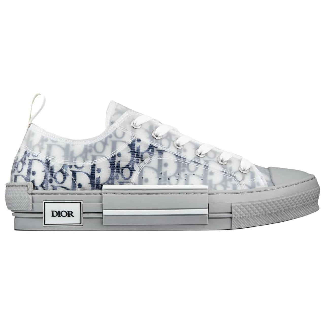 DIOR B23 Low White Navy Oblique