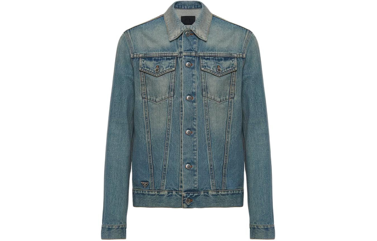 PRADA Triangle logo Denim Blouson Jacket