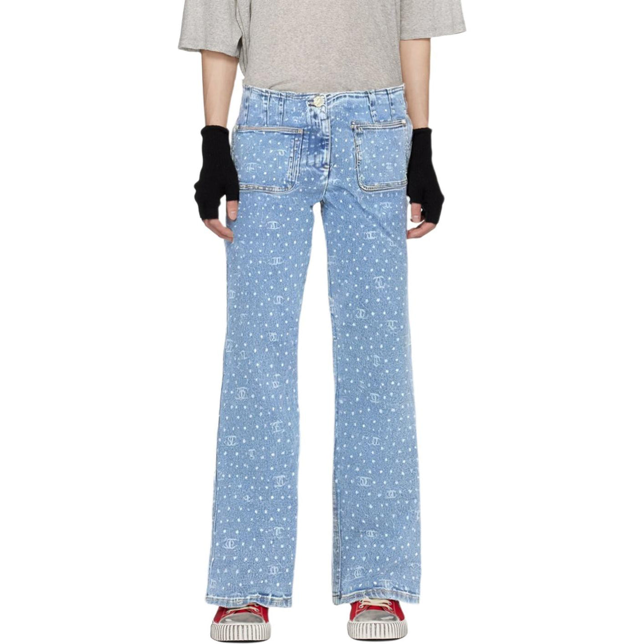 CHANEL 23 Spring Summer New Arrivals Jeans Women's Light Blue