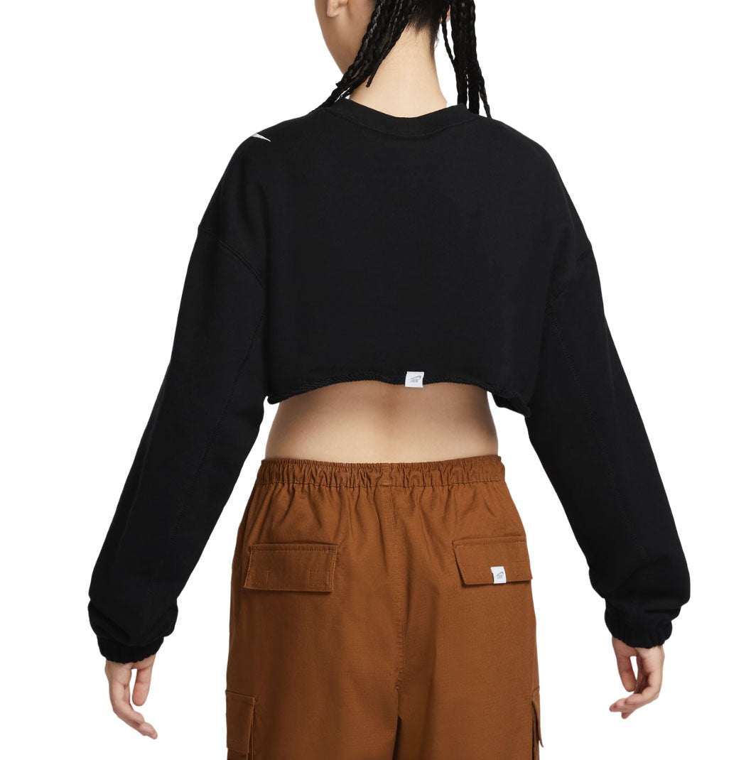 (WMNS) Nike Sportswear Oversized French Terry Shrug Asia Sizing 'Black' FV7510-010