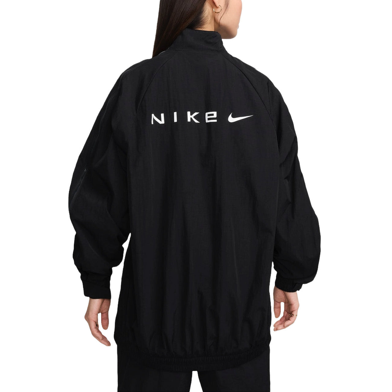 (WMNS) Nike Sportswear Collection Oversized Repel Zip Jacket 'Black White' FV7535-010