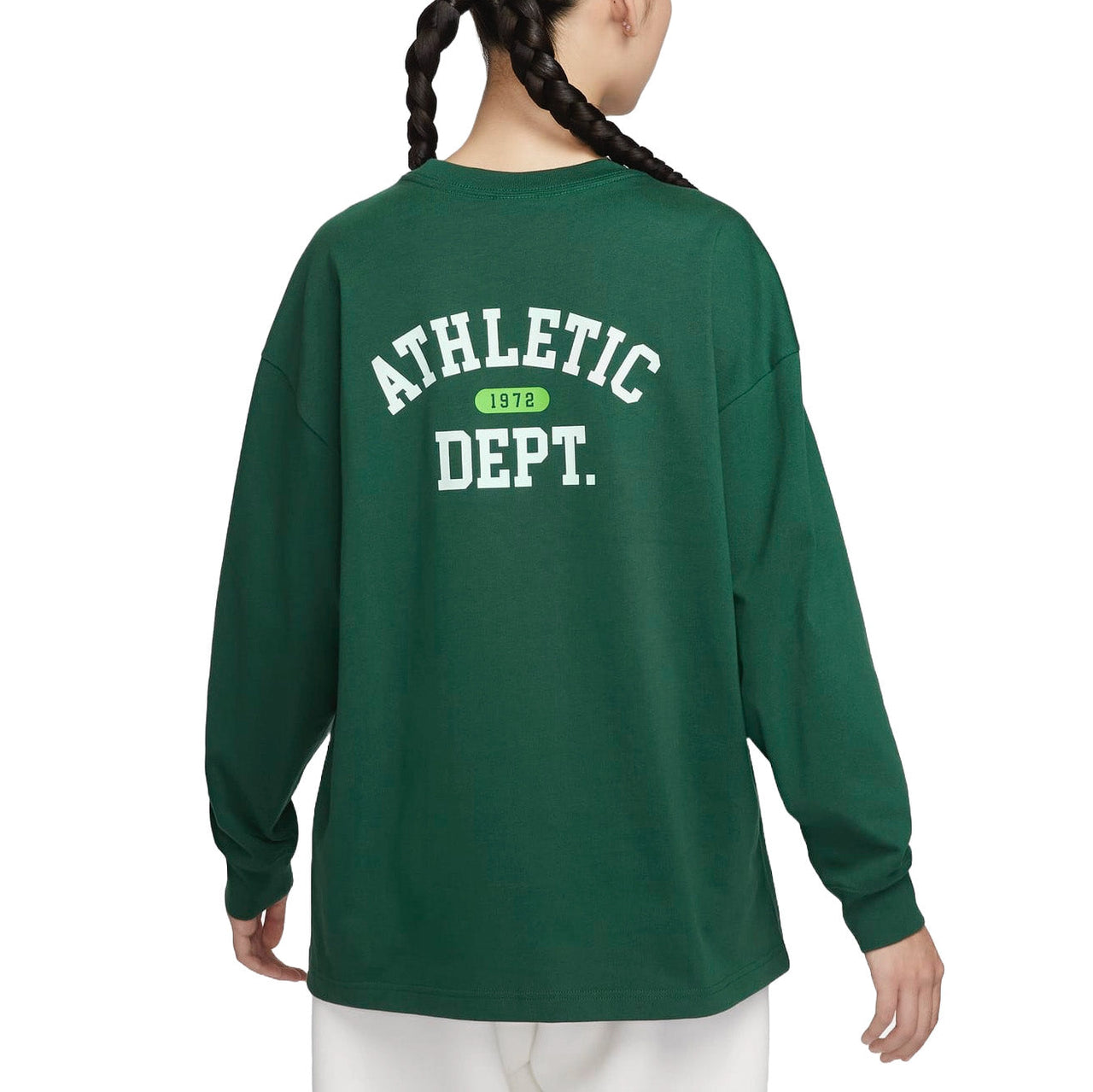 (WMNS) Nike Sportswear Essential Long Sleeve T-Shirt Asia Sizing 'Green' HJ0838-341
