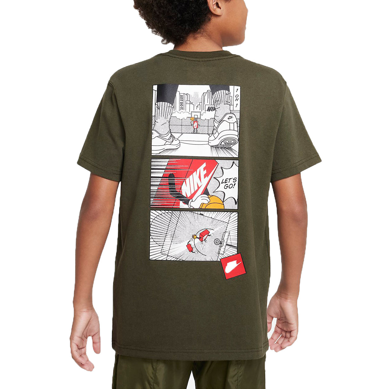 (GS) Nike Sportswear Graphic Logo T-Shirt 'Olive Green' DX9527-325