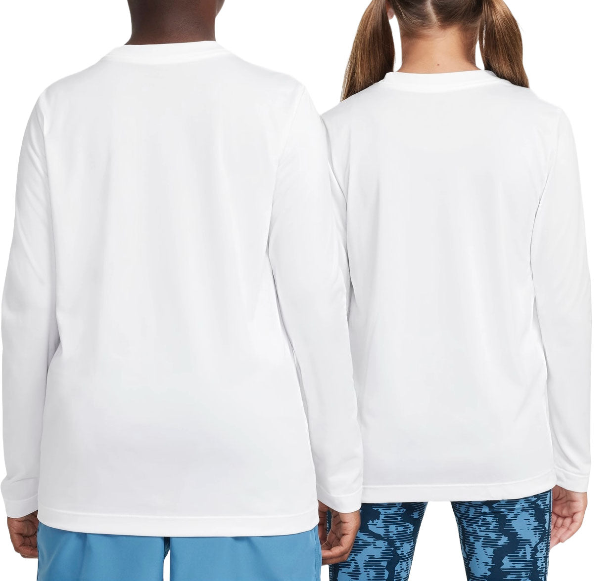 (GS) Nike Legend Dri-FIT Long-Sleeve T-Shirt 'White Black' FZ5192-100