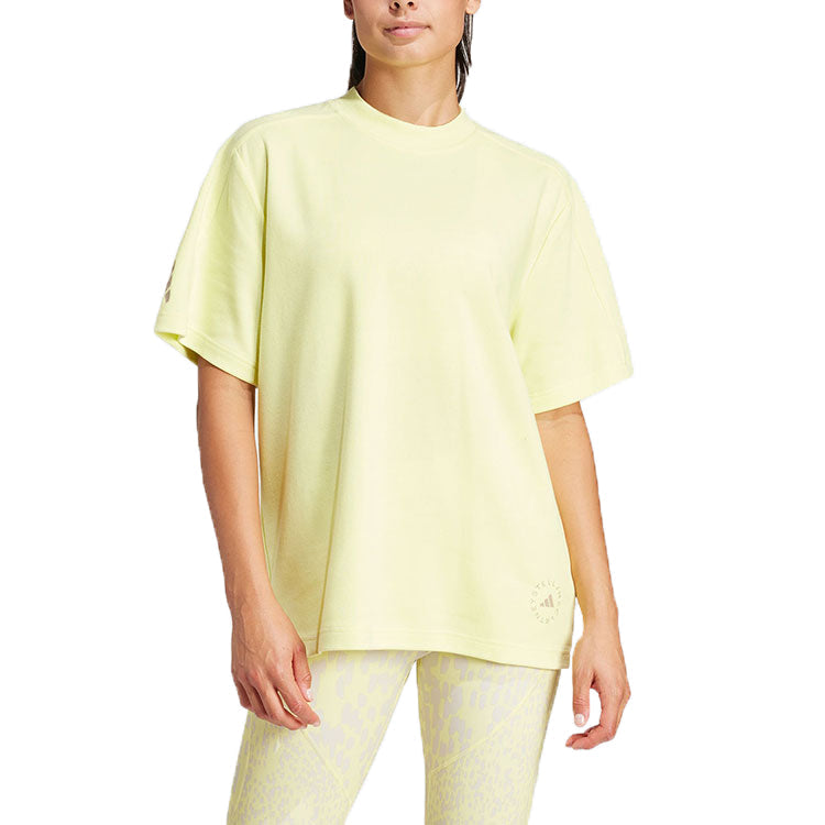 (WMNS) adidas by Stella McCartney Logo T-shirt Asia Sizing 'Yellow' IT8288
