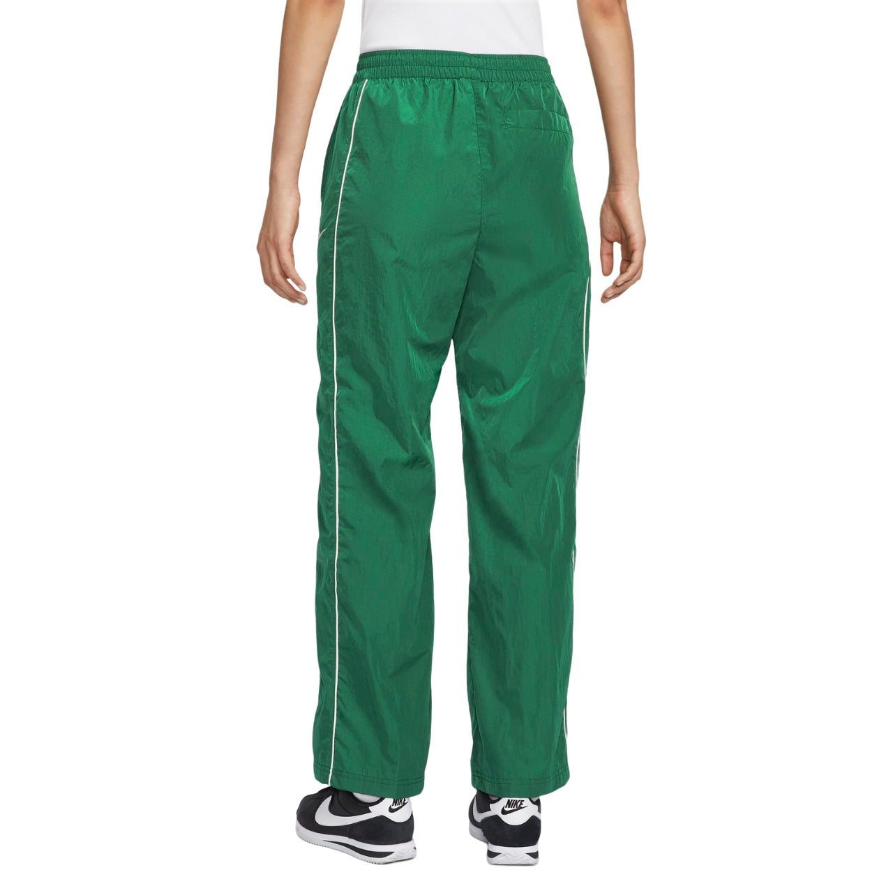 (WMNS) Nike Windrunner High-Waisted Woven Open-Hem Pants Asia Sizing 'Gorge Green' FV7656-300