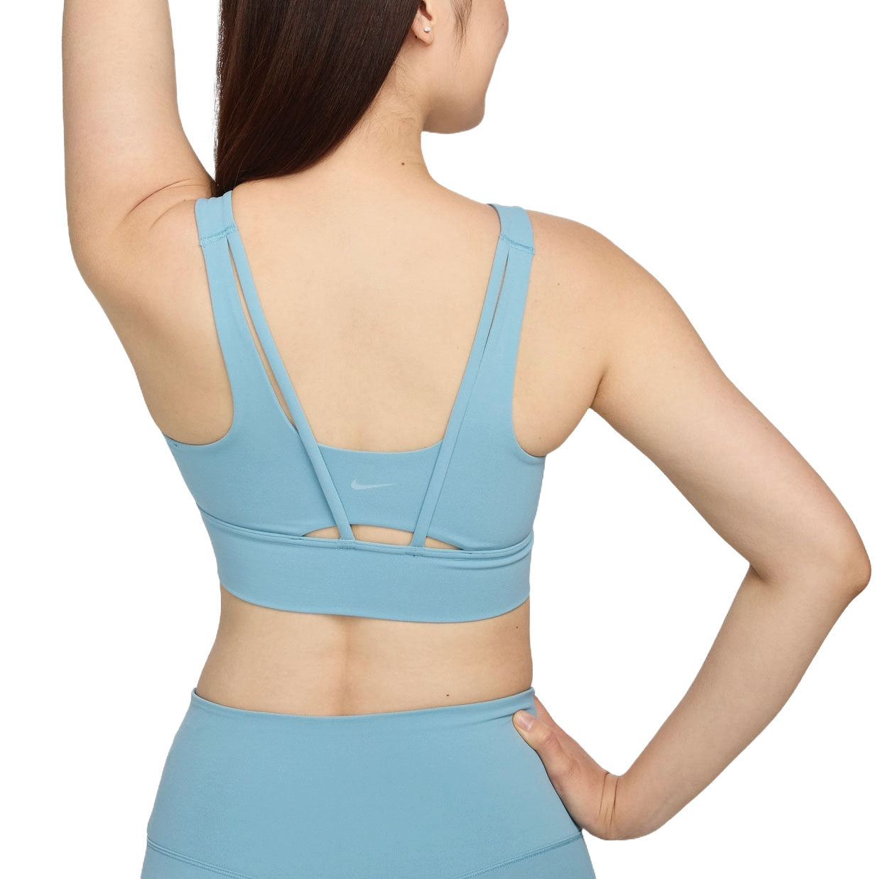 (WMNS) Nike Zenvy Medium-Support Padded Longline Sports Bra Asia Sizing 'Denim Turquoise' DO6620-464