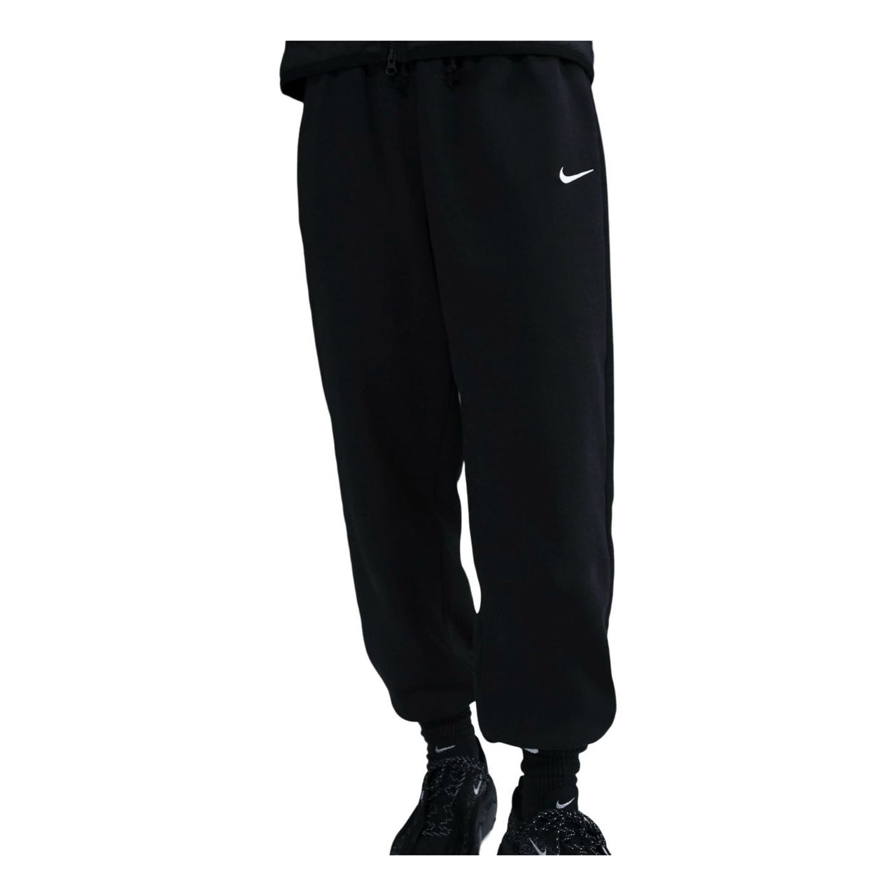 (WMNS) Nike Sportswear Phoenix Fleece High Waisted Oversized Sweatpants Asia Sizing 'Black' FZ5997-010