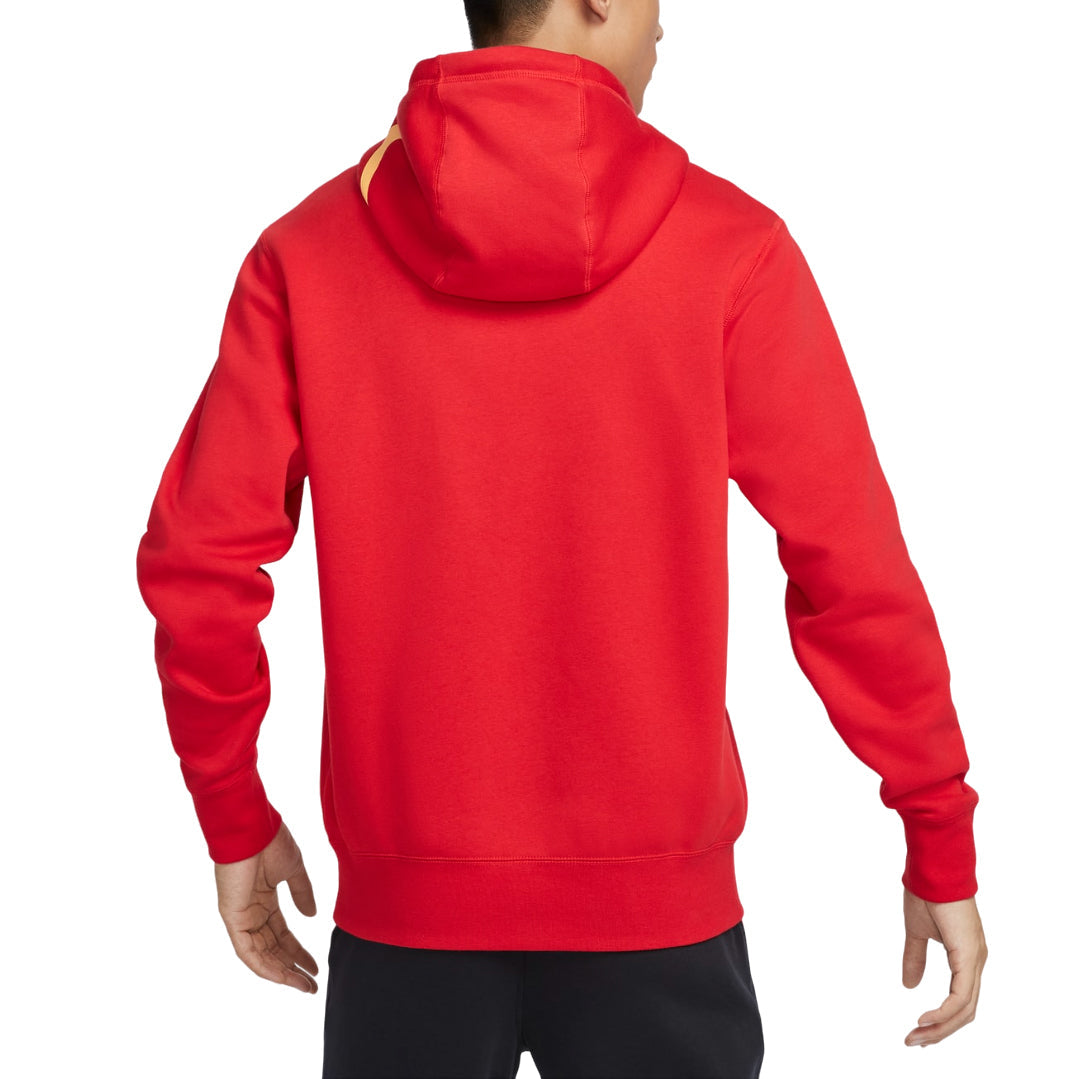 Nike Ja Club Fleece Basketball Hoodie Asia Sizing 'University Red Gold' FZ1039-657