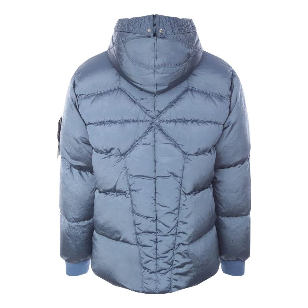 STONE ISLAND Hooded Down Jacket 'Mid Blue' 771543619-V0046