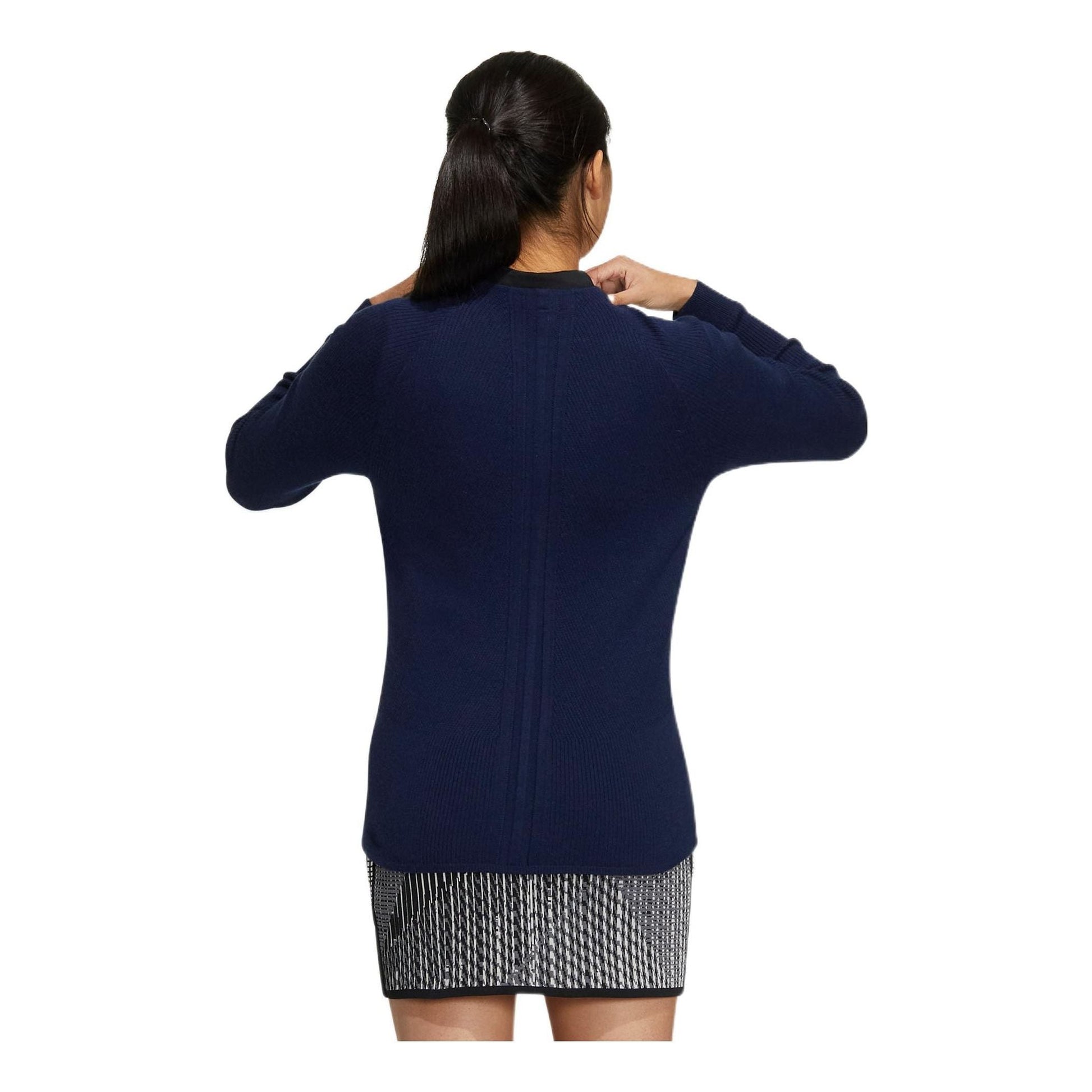 (WMNS) adidas Statement Blended Cashmere Pullover Sweater Asia Sizing 'Navy' HG1678