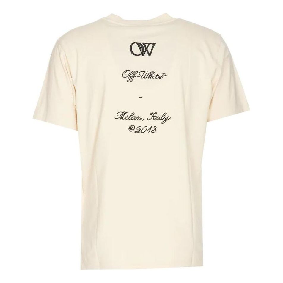 Off-White 23 Logo Slim Short-Sleeve T-Shirt 'Angora Black' OMAA027S24JER0050310