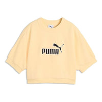 (WMNS) PUMA Elevated Essentials Relaxed Sweatshirt 'Buttercream' 636645-88